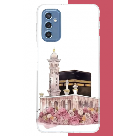 Samsung Galaxy M52 Uyumlu çiçekli kabe.jpeg UV Baskılı Silikon Kılıf