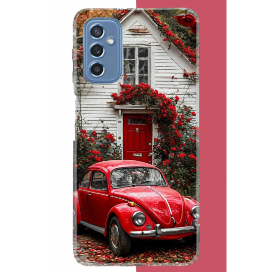 Samsung Galaxy M52 Uyumlu kırmızı vos vos UV Baskılı Silikon Kılıf Samsung Galaxy M52 Uyumlu kırmızı vos vos UV Baskılı Silikon Kılıf