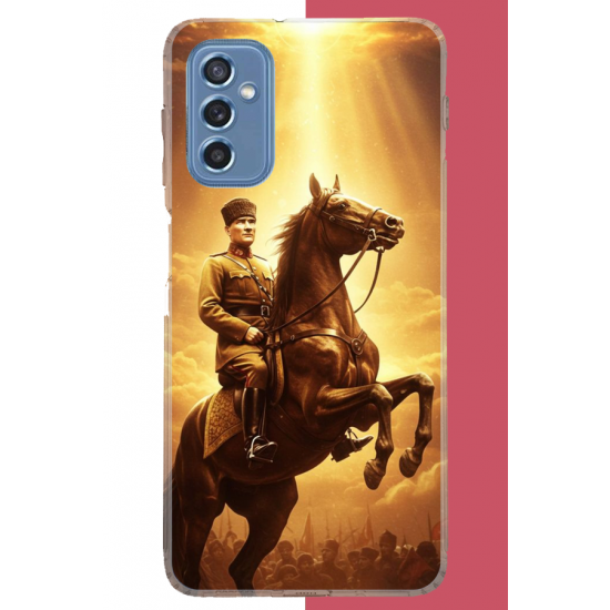 Samsung Galaxy M52 Uyumlu Atatürk5 UV Baskılı Silikon Kılıf