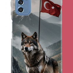 Samsung Galaxy M52 Uyumlu Ulu Kurt UV Baskılı Silikon Kılıf