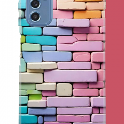 Samsung Galaxy M52 Uyumlu renkli tuğla UV Baskılı Silikon Kılıf