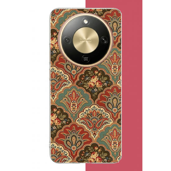 Honor Magic 8 Lite Uyumlu Çini Motif UV Baskılı Silikon Kılıf