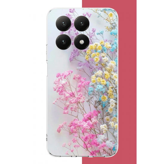 Xiaomi Mi 15T Uyumlu renkli çiçek UV Baskılı Silikon Kılıf