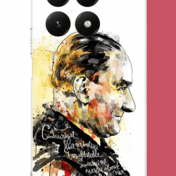 Xiaomi Mi 15T Uyumlu sulu boya atatürk UV Baskılı Silikon Kılıf