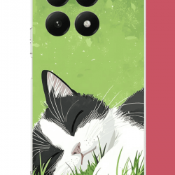 Xiaomi Mi 15T Uyumlu uyuyan kedi UV Baskılı Silikon Kılıf Xiaomi Mi 15T Uyumlu uyuyan kedi UV Baskılı Silikon Kılıf