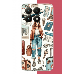 Xiaomi Mi 15T Uyumlu vintage-travel UV Baskılı Silikon Kılıf