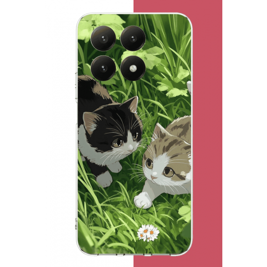 Xiaomi Mi 15T Uyumlu yavru kediler UV Baskılı Silikon Kılıf