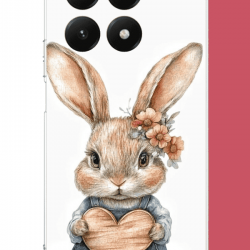Xiaomi Mi 15T Uyumlu çiçek tokalı tavşan UV Baskılı Silikon Kılıf Xiaomi Mi 15T Uyumlu çiçek tokalı tavşan UV Baskılı Silikon Kılıf