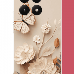 Xiaomi Mi 15T Uyumlu duvardaki kelebek UV Baskılı Silikon Kılıf Xiaomi Mi 15T Uyumlu duvardaki kelebek UV Baskılı Silikon Kılıf