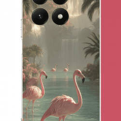 Xiaomi Mi 15T Uyumlu akarsudaki flamingo UV Baskılı Silikon Kılıf