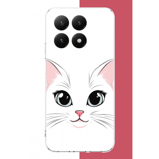 Xiaomi Mi 15T Uyumlu kedi yüzü UV Baskılı Silikon Kılıf
