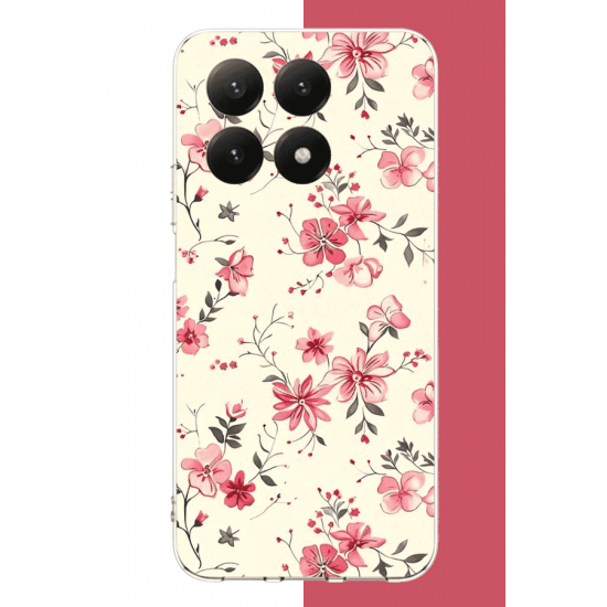 Xiaomi Mi 15T Uyumlu kırmızı pattern UV Baskılı Silikon Kılıf