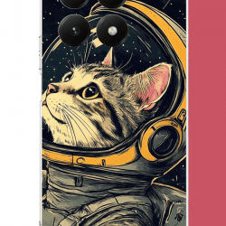 Xiaomi Mi 15T Uyumlu astronot kedi UV Baskılı Silikon Kılıf