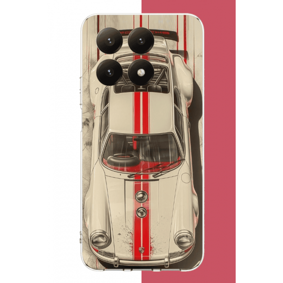 Xiaomi Mi 15T Uyumlu kırmızı çizgili porsche UV Baskılı Silikon Kılıf