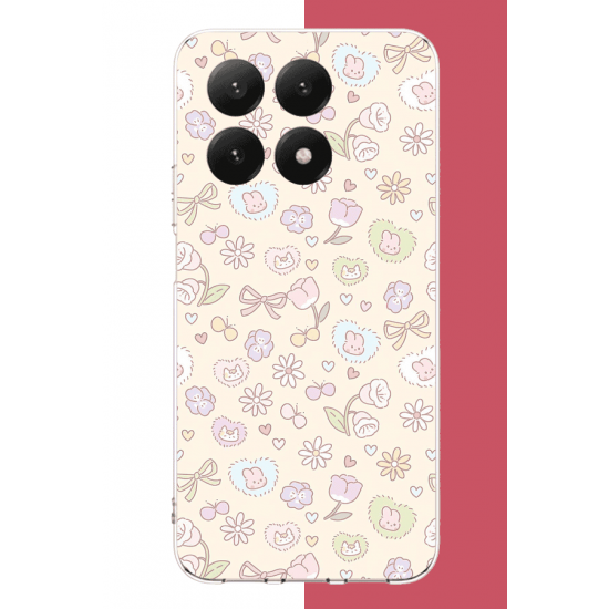 Xiaomi Mi 15T Uyumlu lale fiyonklu pattern UV Baskılı Silikon Kılıf