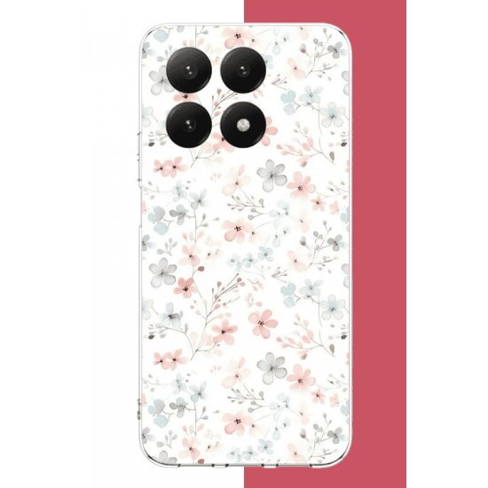 Xiaomi Mi 15T Uyumlu lila mavi pattern UV Baskılı Silikon Kılıf