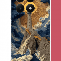 Xiaomi Mi 15T Uyumlu mavi bulutlu deniz feneri UV Baskılı Silikon Kılıf