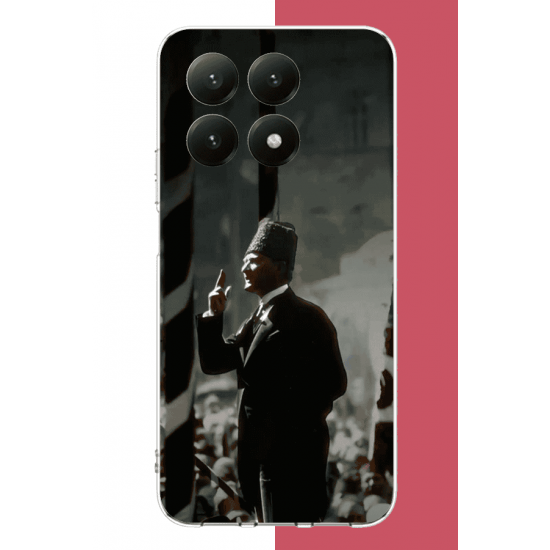 Xiaomi Mi 15T Uyumlu halka seslenen atatürk UV Baskılı Silikon Kılıf