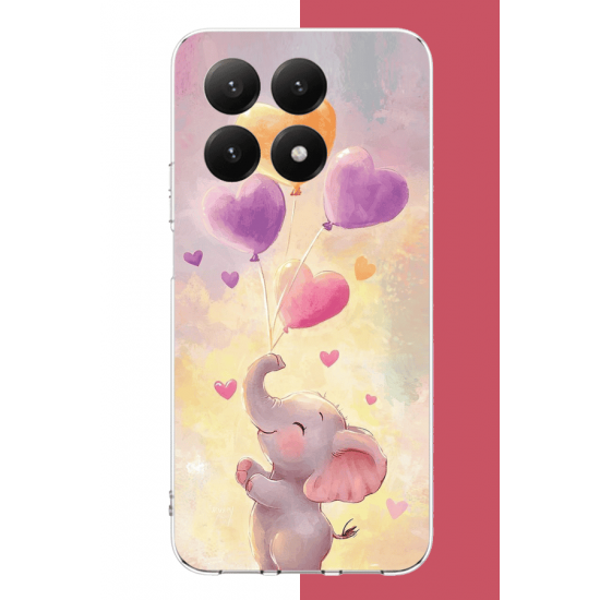 Xiaomi Mi 15T Uyumlu minik fil UV Baskılı Silikon Kılıf