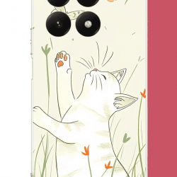 Xiaomi Mi 15T Uyumlu mutlu kedi UV Baskılı Silikon Kılıf