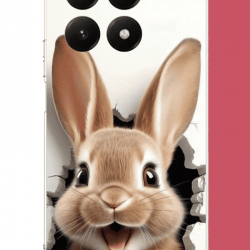 Xiaomi Mi 15T Uyumlu mutlu tavşan UV Baskılı Silikon Kılıf
