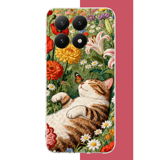Xiaomi Mi 15T Uyumlu nakışlı kedi UV Baskılı Silikon Kılıf