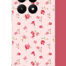 Xiaomi Mi 15T Uyumlu pembe çiçekli pattern UV Baskılı Silikon Kılıf