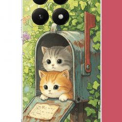 Xiaomi Mi 15T Uyumlu posta kutusundaki kedi UV Baskılı Silikon Kılıf