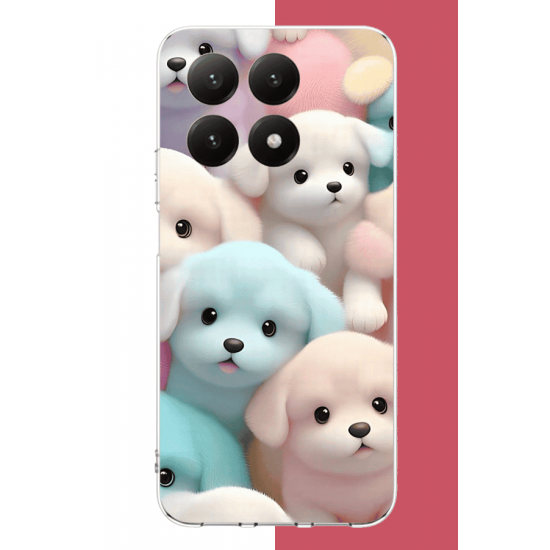 Xiaomi Mi 15T PRO Uyumlu sevimli renkli köpek UV Baskılı Silikon Kılıf