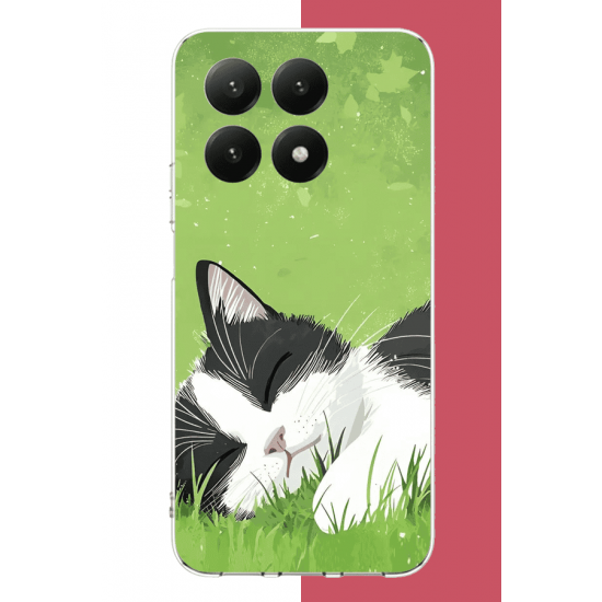 Xiaomi Mi 15T PRO Uyumlu uyuyan kedi UV Baskılı Silikon Kılıf