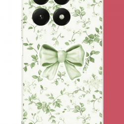 Xiaomi Mi 15T PRO Uyumlu yeşil fiyonk pattern UV Baskılı Silikon Kılıf