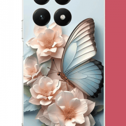 Xiaomi Mi 15T PRO Uyumlu mavi kanatlı kelebek UV Baskılı Silikon Kılıf