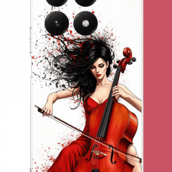 Xiaomi Mi 15T PRO Uyumlu çello çalan kadın UV Baskılı Silikon Kılıf