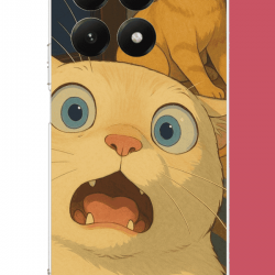 Xiaomi Mi 15T PRO Uyumlu şaşkın kedi UV Baskılı Silikon Kılıf