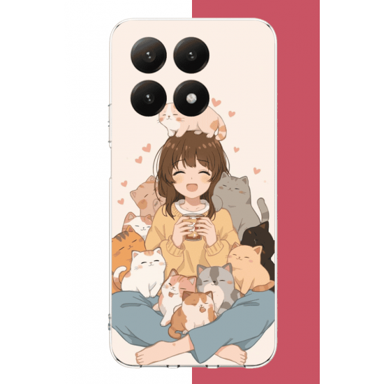 Xiaomi Mi 15T PRO Uyumlu kawaii yavru kediler UV Baskılı Silikon Kılıf