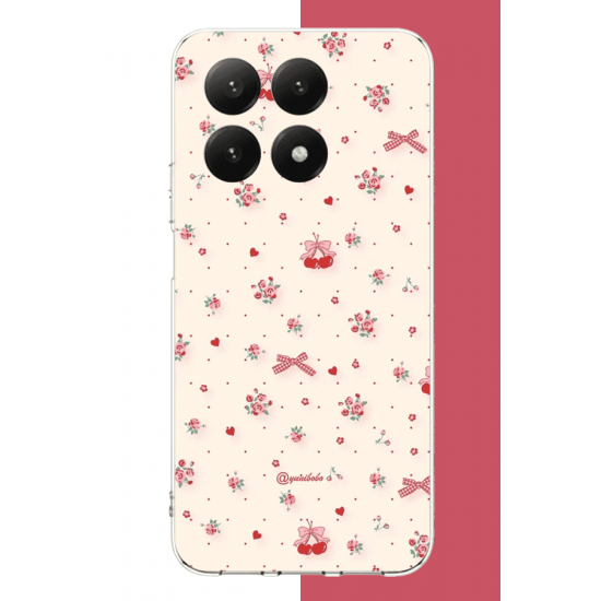 Xiaomi Mi 15T PRO Uyumlu kırmızı kalpli pattern UV Baskılı Silikon Kılıf