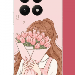 Xiaomi Mi 15T PRO Uyumlu lale buketli kız UV Baskılı Silikon Kılıf