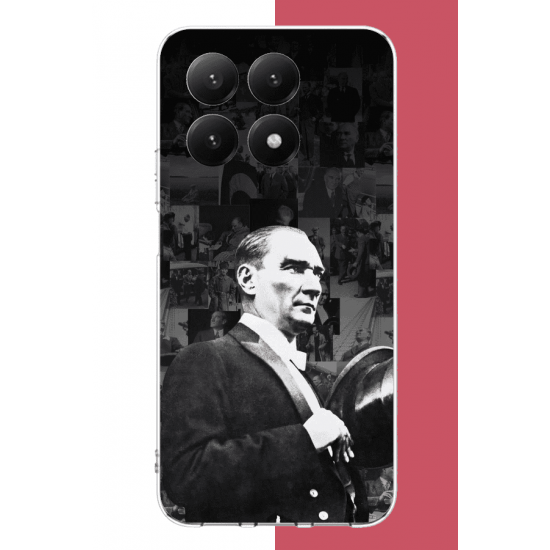 Xiaomi Mi 15T PRO Uyumlu şapka ile selamlayan atatürk UV Baskılı Silikon Kılıf