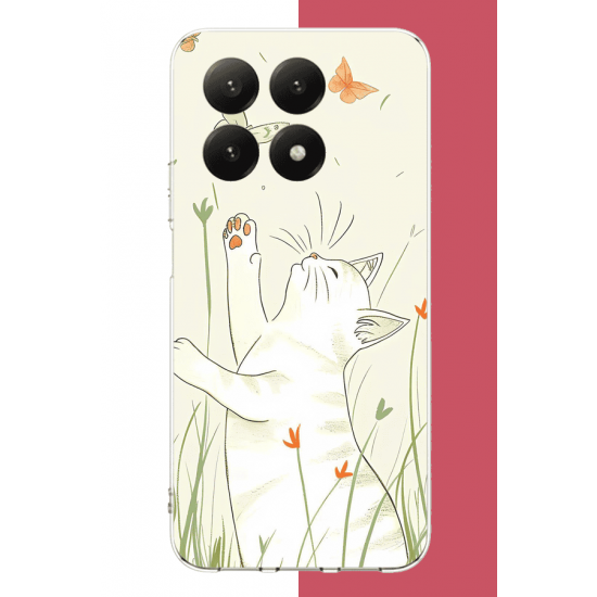 Xiaomi Mi 15T PRO Uyumlu mutlu kedi UV Baskılı Silikon Kılıf