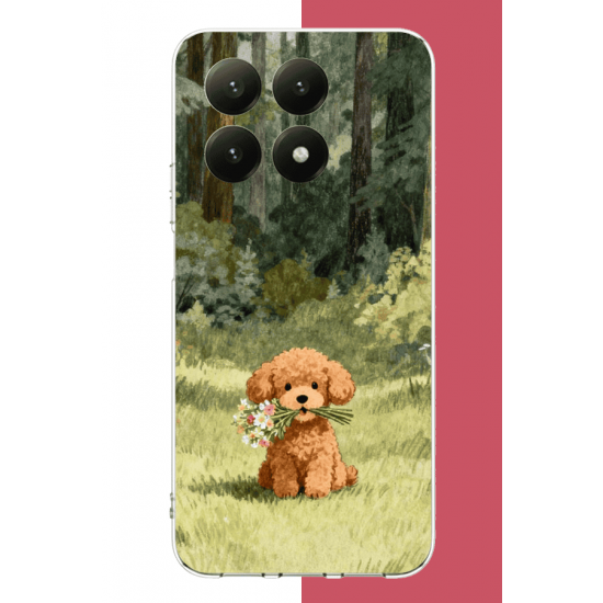 Xiaomi Mi 15T PRO Uyumlu peluş köpek UV Baskılı Silikon Kılıf