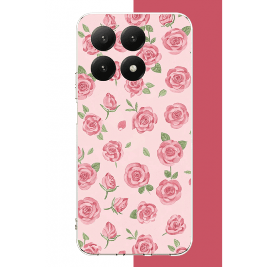Xiaomi Mi 15T PRO Uyumlu pembe gül UV Baskılı Silikon Kılıf
