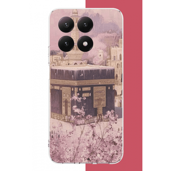 Xiaomi Mi 15T PRO Uyumlu pembe çiçekli kabe UV Baskılı Silikon Kılıf