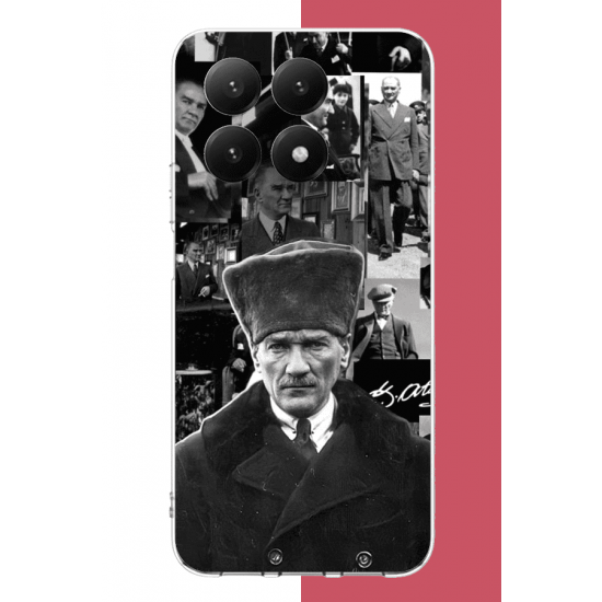 Xiaomi Mi 15T PRO Uyumlu atatürk kolaj 2.jpeg UV Baskılı Silikon Kılıf