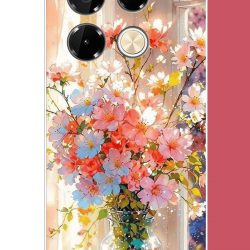 Infinix Note 40 PRO Uyumlu vazodaki çiçek UV Baskılı Silikon Kılıf