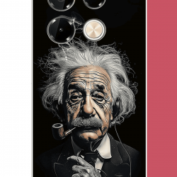 Infinix Note 40 PRO Uyumlu einstein UV Baskılı Silikon Kılıf
