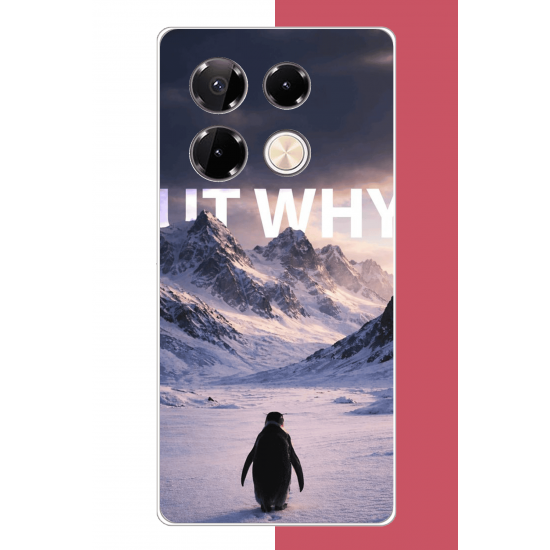 Infinix Note 40 PRO Uyumlu Nihilist Penguen UV Baskılı Silikon Kılıf