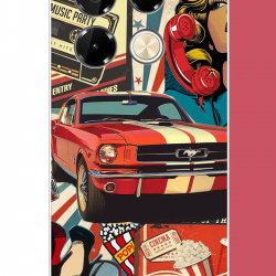 Infinix Note 40 PRO Uyumlu Retro UV Baskılı Silikon Kılıf