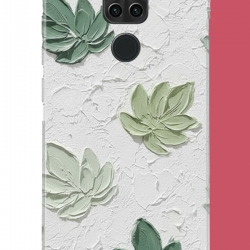 Redmi Note 9 Uyumlu tuvaldeki yaprak UV Baskılı Silikon Kılıf