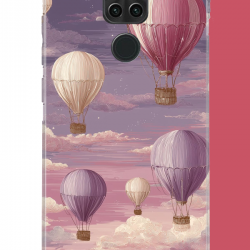 Redmi Note 9 Uyumlu uçan balon UV Baskılı Silikon Kılıf