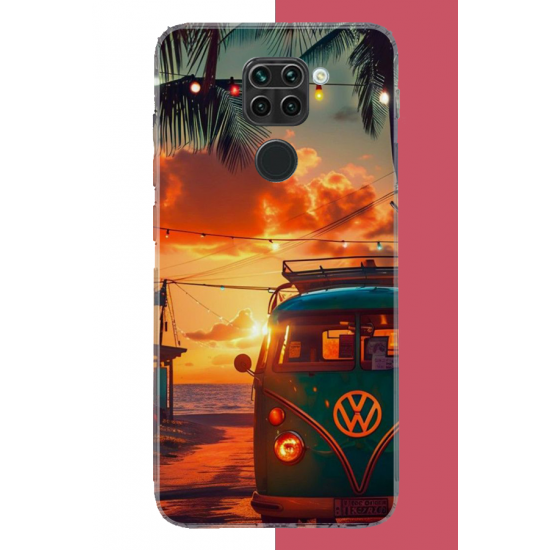Redmi Note 9 Uyumlu vw güneş batımı.jpeg UV Baskılı Silikon Kılıf